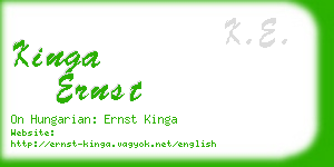 kinga ernst business card